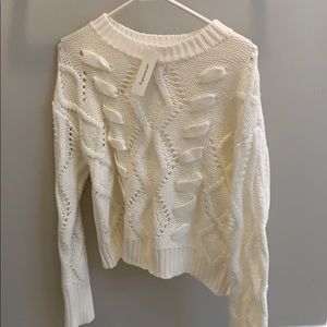 white cotton sweater